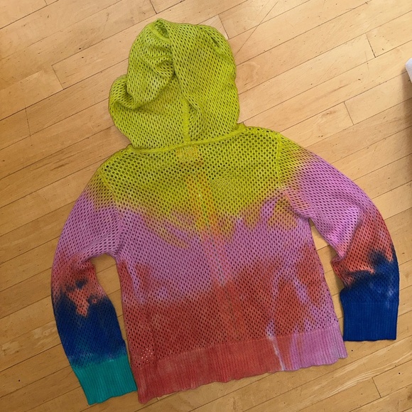 WISPR by Brodie multi color zip up hooded sweater/cardigan  S, CB2344 - Picture 3 of 3